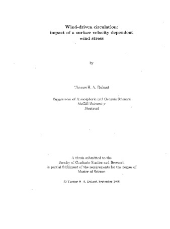 Wind-driven circulation : impact of a surface velocity dependent wind stress thumbnail