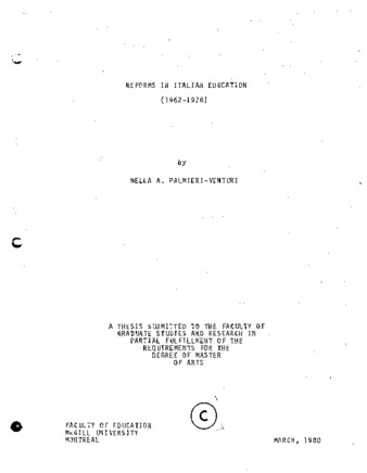 Reforms in Italian Education thumbnail