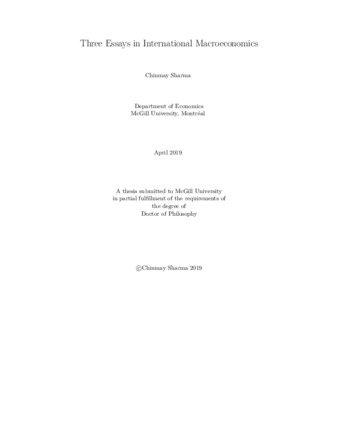 Three essays in international macroeconomics thumbnail