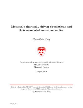 Mesoscale thermally-driven circulations and their associated moist convection thumbnail