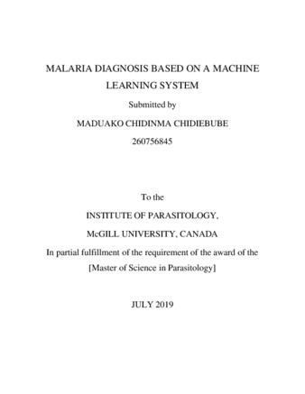 Malaria diagnosis based on a machine learning system thumbnail