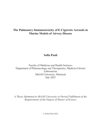 The pulmonary immunotoxicity of e-cigarette aerosols in murine models of airway disease thumbnail