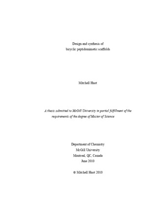 Design and synthesis of peptidomimetic scaffolds thumbnail