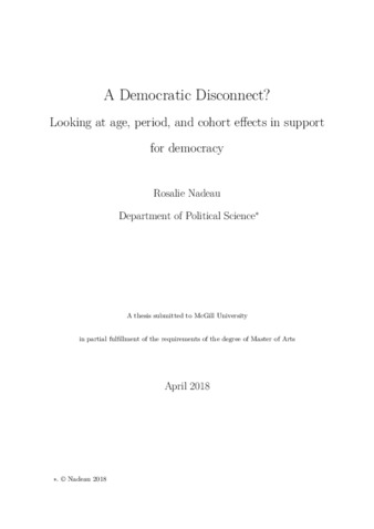 A democratic disconnect? Looking at age, period, and cohort effects in support for democracy thumbnail