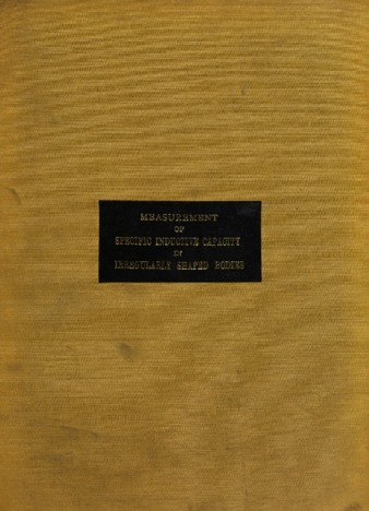 The measurement of specific inductive capacity in irregularly shaped bodies. thumbnail