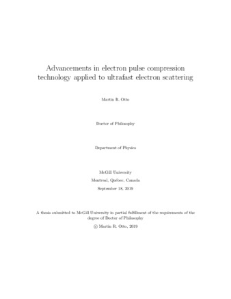 Advancements in electron pulse compression technology applied to ultrafast electron scattering thumbnail