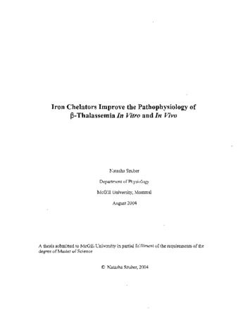 Iron chelators improve the pathophysiology of [beta]-thalassemia in vitro and in vivo thumbnail