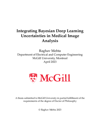 Integrating Bayesian deep learning uncertainties in medical image analysis thumbnail