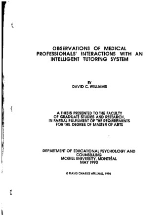 Observations of medical professionals' interactions with an intelligent tutoring system thumbnail