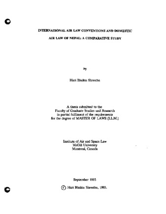 International air law conventions and domestic air law of Nepal: a comparative study thumbnail