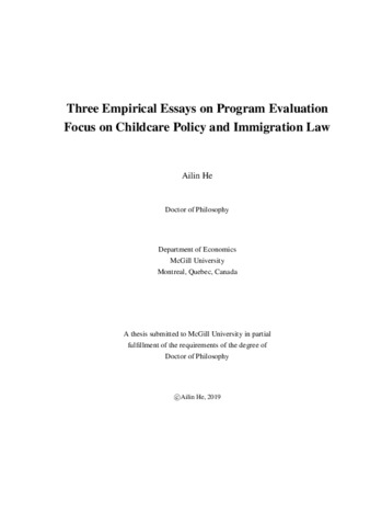 Three empirical essays on program evaluation focus on childcare policy and immigration law thumbnail