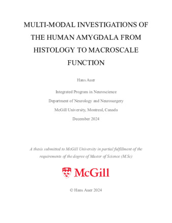From Histology to Macroscale Function in the Human Amygdala thumbnail