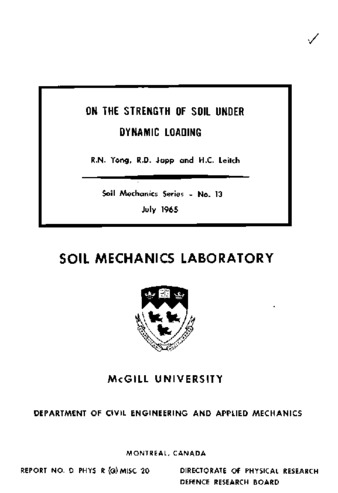 On the strength of soil under dynamic loading thumbnail