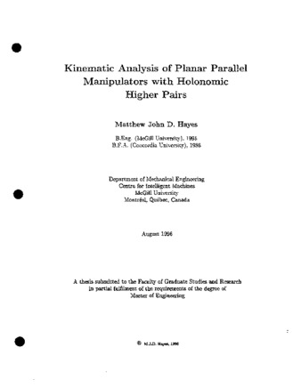 Kinematic analysis of planar parallel manipulators with holonomic higher pairs thumbnail