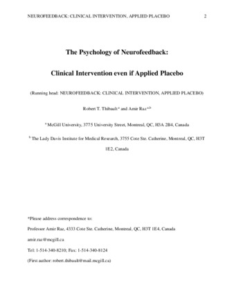 The Psychology of Neurofeedback: Clinical Intervention even if Applied Placebo thumbnail