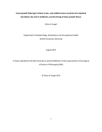 Linear growth faltering in infants in low-and middle-income countries: the intestinal microbiota, the role of antibiotics, and the timing of linear growth failure thumbnail