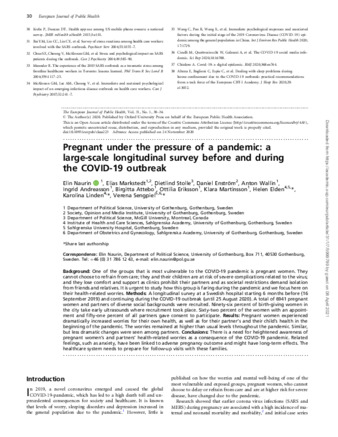 Pregnant under the pressure of a pandemic: a large-scale longitudinal survey before and during the COVID-19 outbreak thumbnail