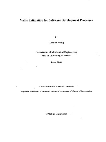 Value estimation for software development processes thumbnail