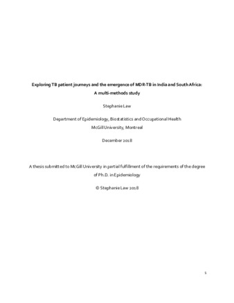 Exploring TB patient journeys and the emergence of MDR-TB in India and South Africa:A multi-methods study thumbnail