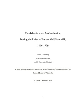 Pan-Islamism and modernisation during the reign of Sultan Abdulhamid II, 1876-1909 thumbnail