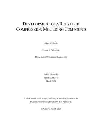 Development of a recycled compression moulding compound thumbnail