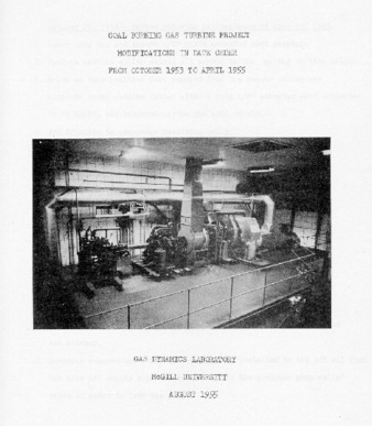 Coal burning gas turbine project modification in date order from October 1953 to april 1955 thumbnail