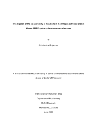 Investigation of the co-operativity of mutations in the mitogen-activated protein kinase (MAPK) pathway in cutaneous melanomas thumbnail