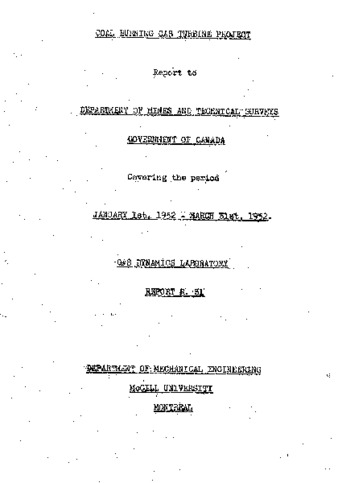 Coal burning gas turbine project. Jan 1, 1952 - Mar 31, 1952 thumbnail