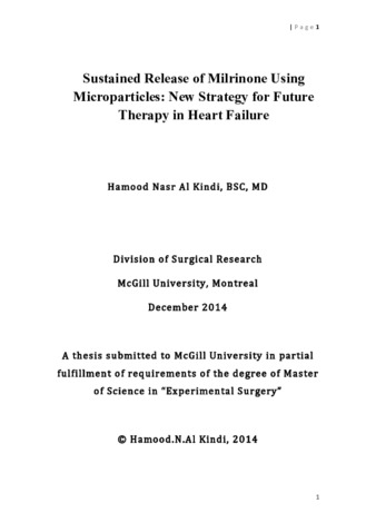 Sustained release of milrinone using microparticles: new strategy for future therapy in heart failure thumbnail