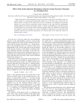 Effect of the scalar injection mechanism on passive scalar structure functions in a turbulent flow thumbnail