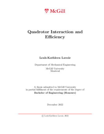 Quadrotor Interaction and Efficiency thumbnail