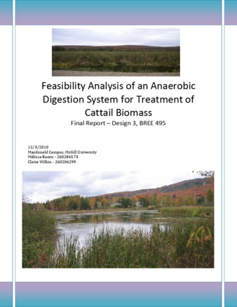 Feasibility Analysis of an Anaerobic Digestion System for Treatment of Cattail Biomass thumbnail