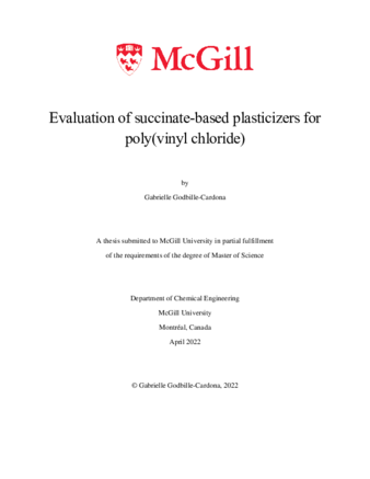 Evaluation of succinate-based plasticizers for poly(vinyl chloride) thumbnail