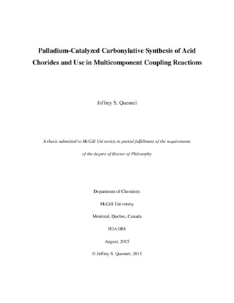 Palladium-catalyzed carbonylative synthesis of acid chorides and use in multicomponent coupling reactions thumbnail