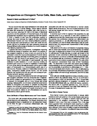 Perspectives on clonogenic tumor cells, stem cells, and oncogenes thumbnail