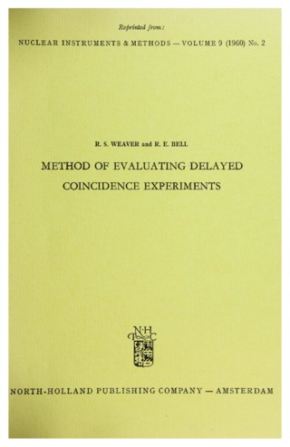 Method of evaluating delayed coincidence experiments. thumbnail