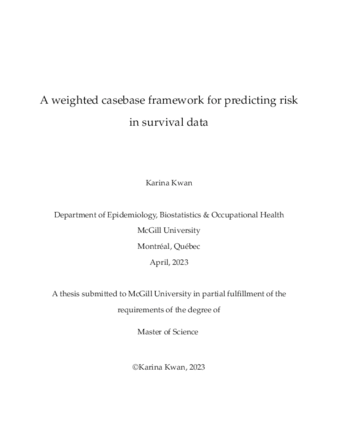 A weighted casebase framework for predicting risk in survival data thumbnail