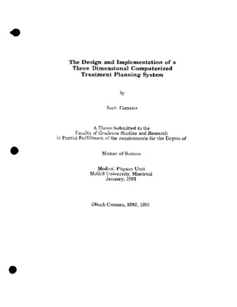 The design and implementation of a three dimensional computerized treatment planning system / thumbnail