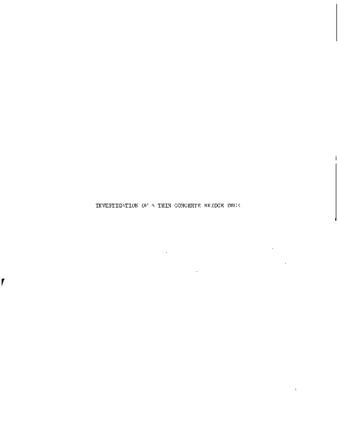Investigation of a thin concrete bridge deck. thumbnail