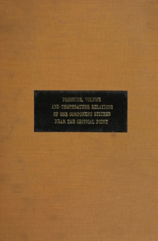 An investigation of the pressure, volume and temperature relations of one component systems near the critical point, system ethylene thumbnail