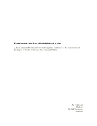 Littoral structure as a driver of food chain length in lakes thumbnail