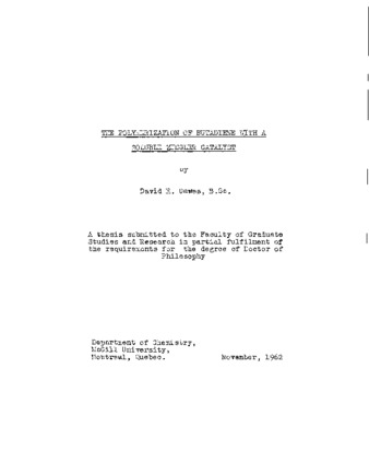 The polymerization of butadiene with a soluble ziegler catalyst. thumbnail