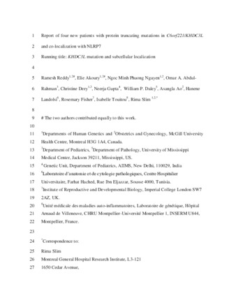 A Strong Founder Effect for two NLRP7 Mutations in the Indian Population: an Intriguing observation thumbnail