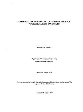 Numerical and experimental studies of a double-pipe helical heat exchanger thumbnail