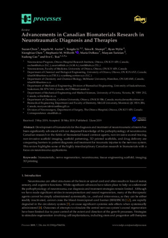 Advancements in Canadian Biomaterials Research in Neurotraumatic Diagnosis and Therapies thumbnail