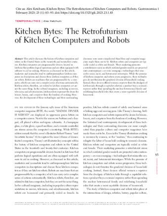 Kitchen Bytes: The RetroFuturism of Kitchen Computers and Robots thumbnail