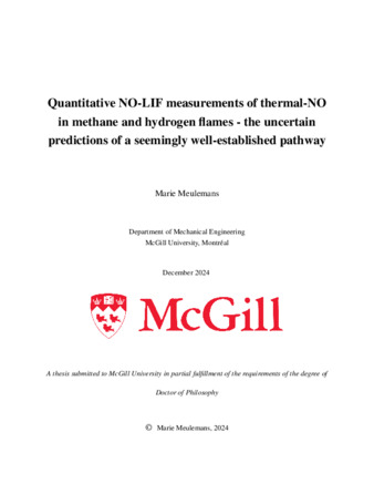 Quantitative NO-LIF measurements of thermal-NO in methane and hydrogen flames - the uncertain predictions of a seemingly well-established pathway thumbnail