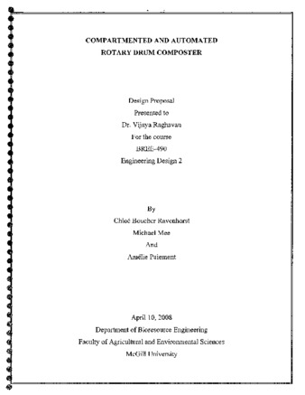 Compartmented and Automated Rotary Drum Composter thumbnail