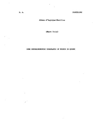 Sociolinguistic correlates of language register in three French Canadian settings. thumbnail