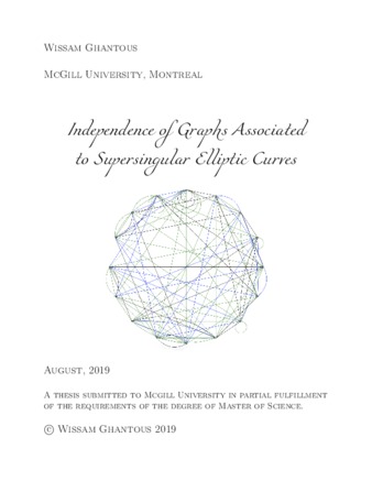 Independence of graphs associated to supersingular elliptic curves thumbnail